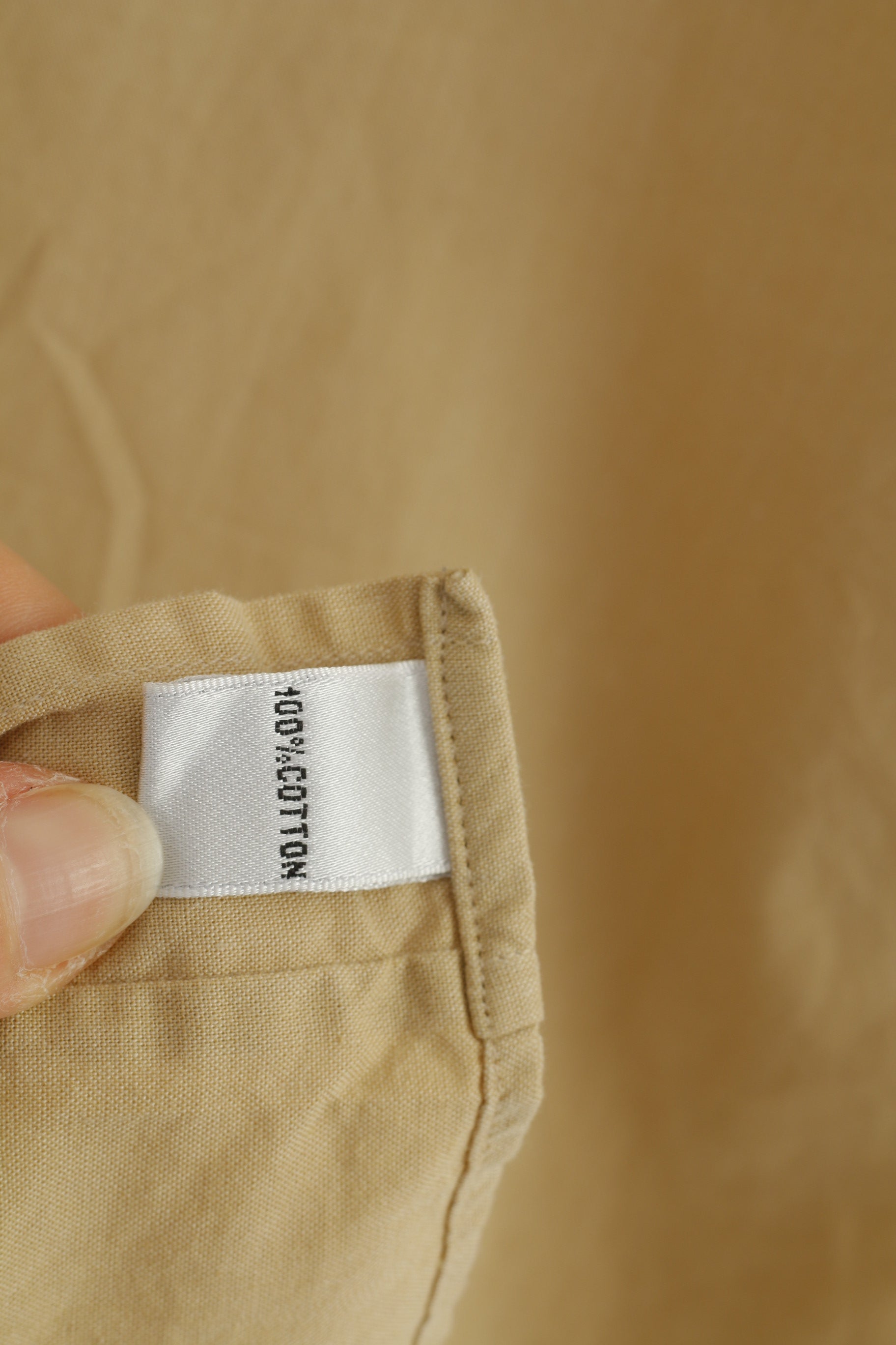 Barbour Men M Casual Shirt Long Sleeve Beige Cotton Buttons Down Collar Vintage Classic Top