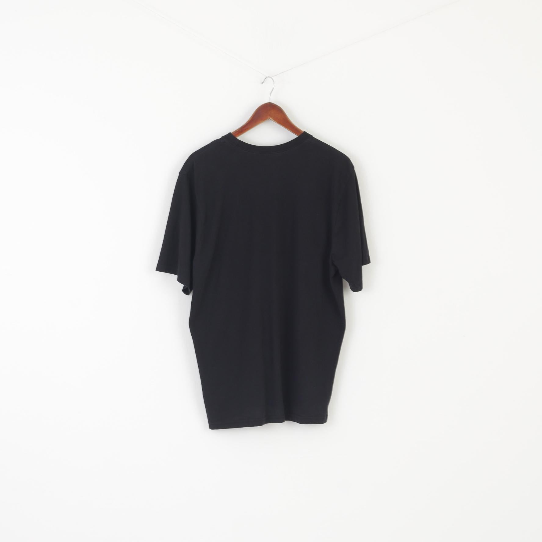 Nike Men L Shirt Blaco Cotton Blend Sportswear Vintage Crew Neck Classic Top