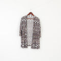 H&M Women L Patterned Blouse Vintage Style Soft Short Sleeve Top