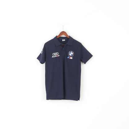 Apple Men L Polo Shirt Blue Cotton BMW M Audi RS Car perfomance