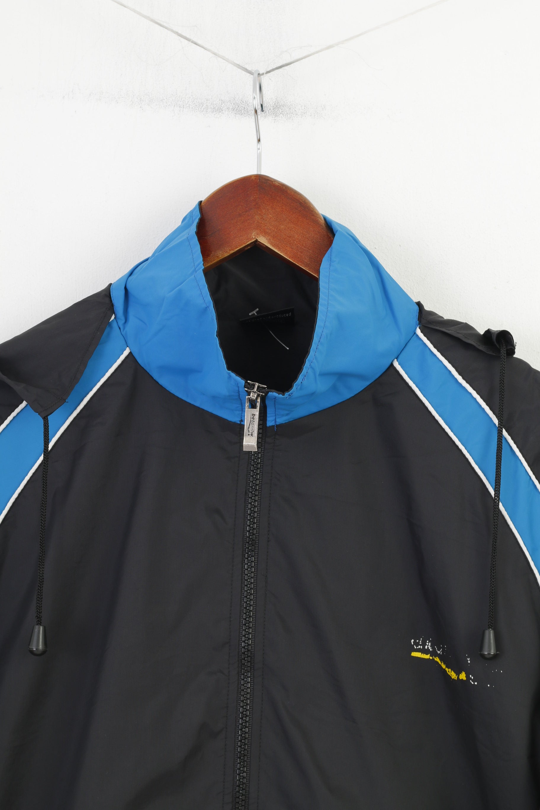 Betandwin.De Giacca leggera da uomo M nera con cerniera intera Abbigliamento sportivo SVV Weigenheim Top outwear vintage con cappuccio