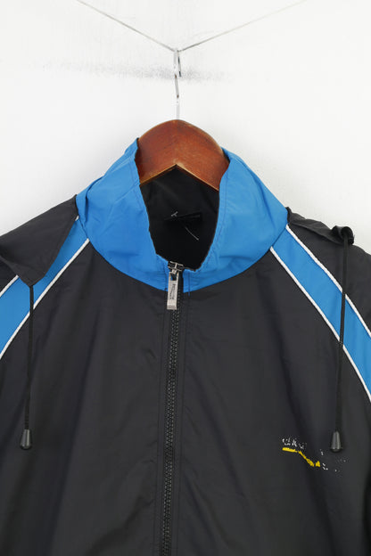 Betandwin.De hommes M veste légère noir fermeture éclair complète vêtements de sport SVV Weigenheim à capuche vêtements d'extérieur vintage haut