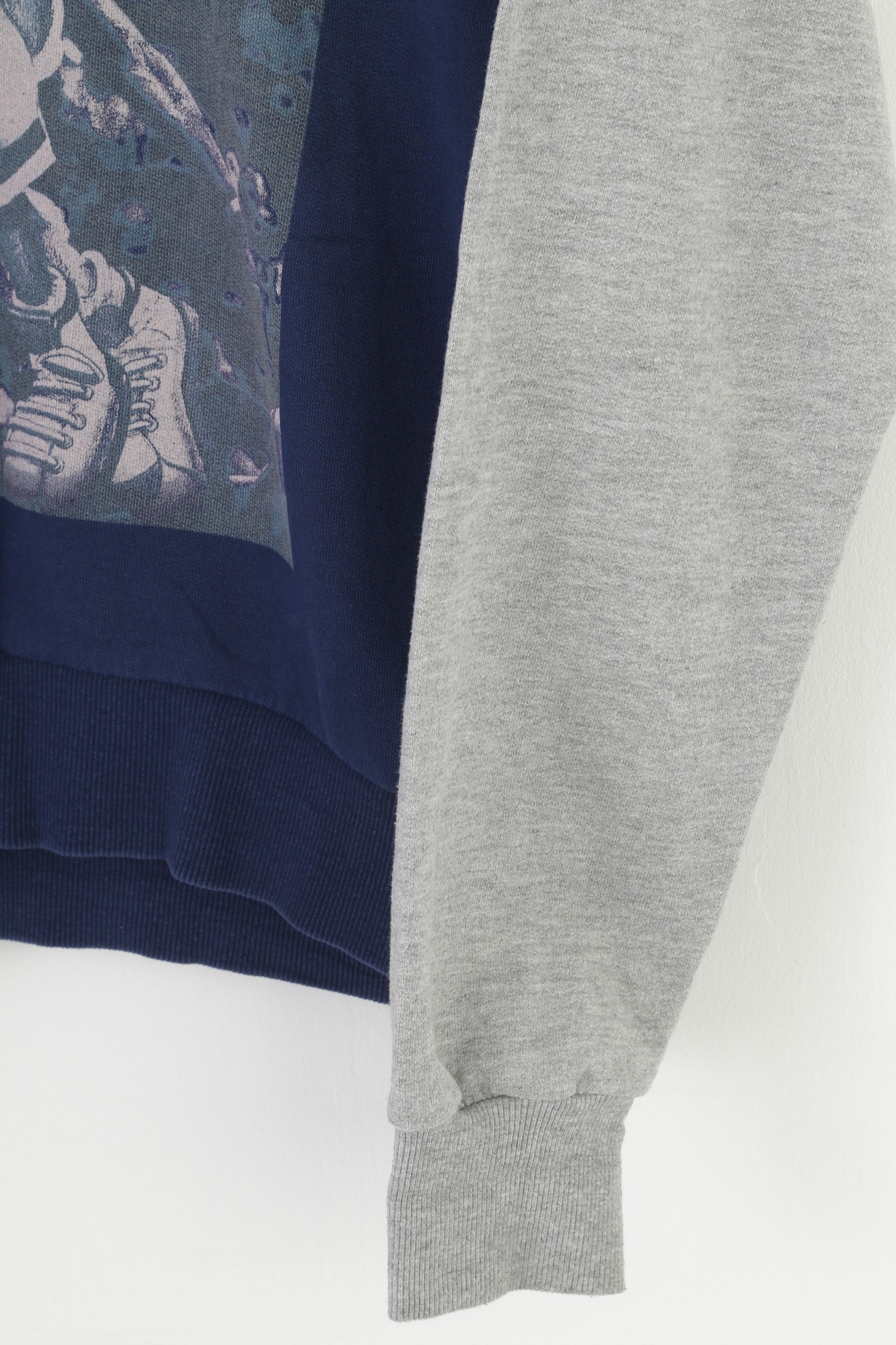 Cedar Wood State Women XL Sweatshirt Grey Navy Cotton Looney Tunes Bunny Crew Neck Vintage Top