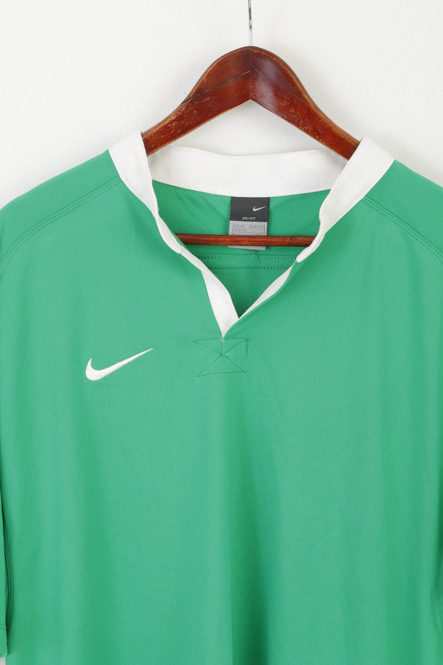 Nike Men XXL Shirt Green Vintage  Dri-Fit Sportswear Football Jersey Top