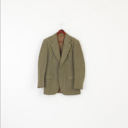 Dunn & Co Men Green Jacket Wool Vintage