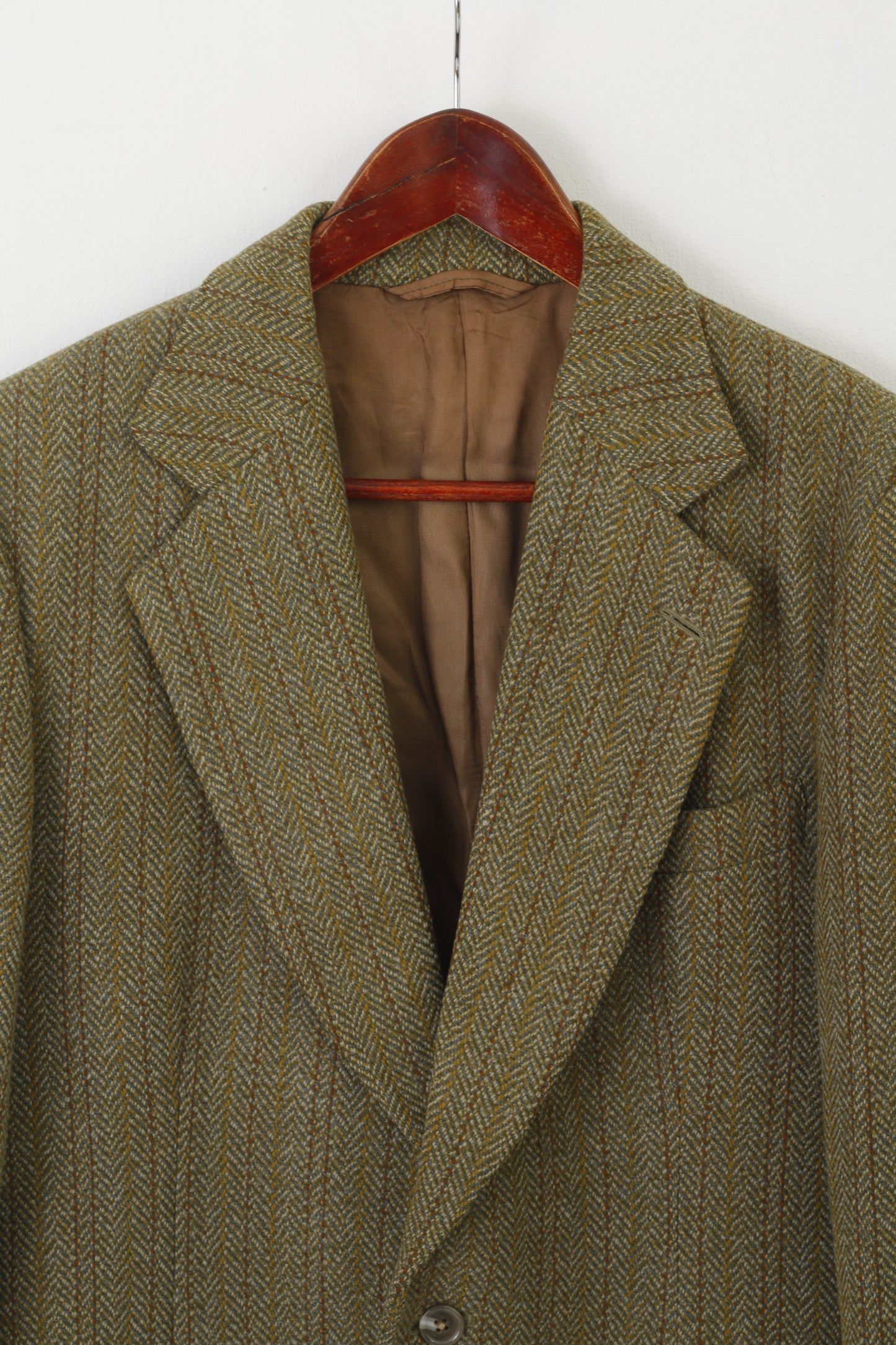 Dunn & Co Men 100 40 Blazer Green Wool Vintage Single Breasted Jacket