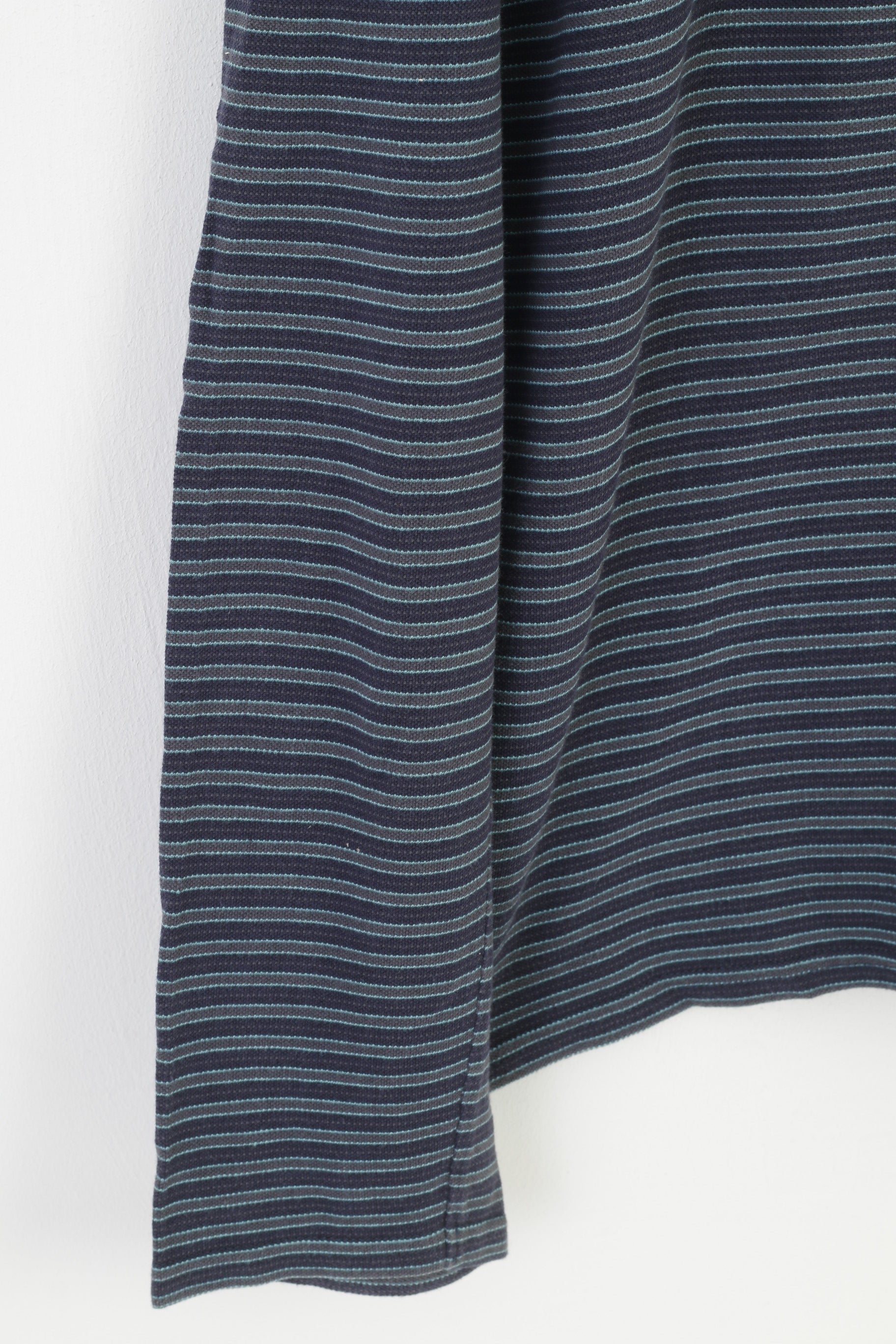 Levi Strauss & Co Men L Polo Shirt Navy Striped Long Sleeve Classic Levi's  vintage Top