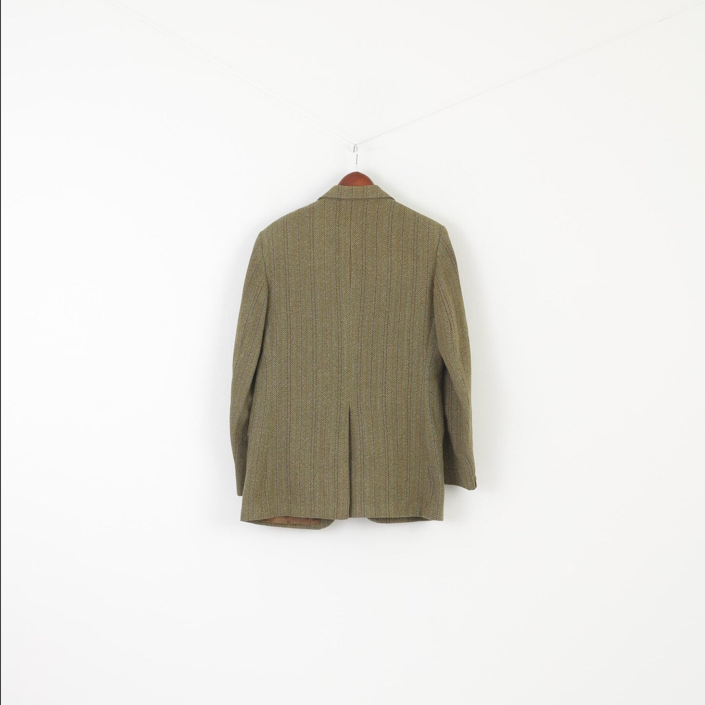 Dunn & Co Men 100 40 Blazer Green Wool Vintage Single Breasted Jacket