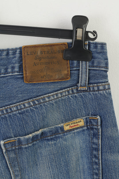 Levi's Denim Men 34 Pantaloni jeans Pantaloni dritti con stivaletto basso firmati in cotone blu