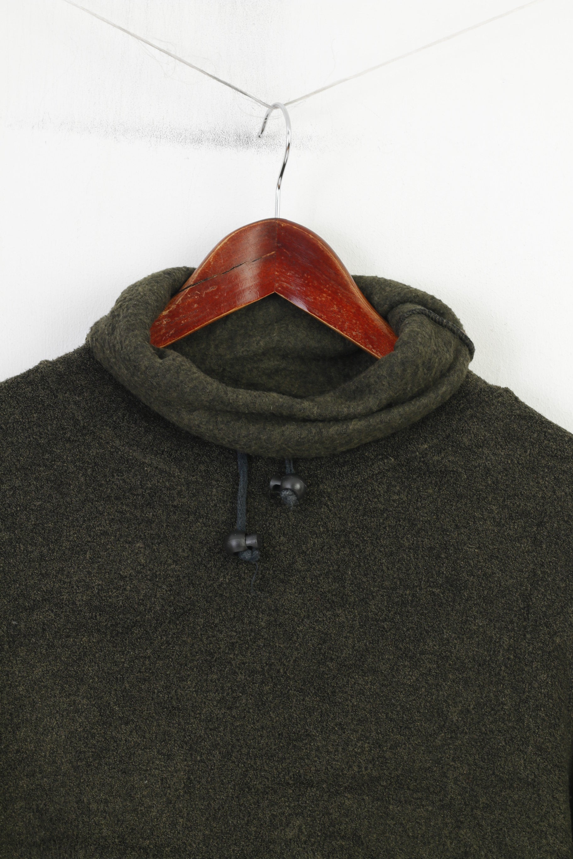 Solola Paris donna M in pile verde collo alto maglione vintage