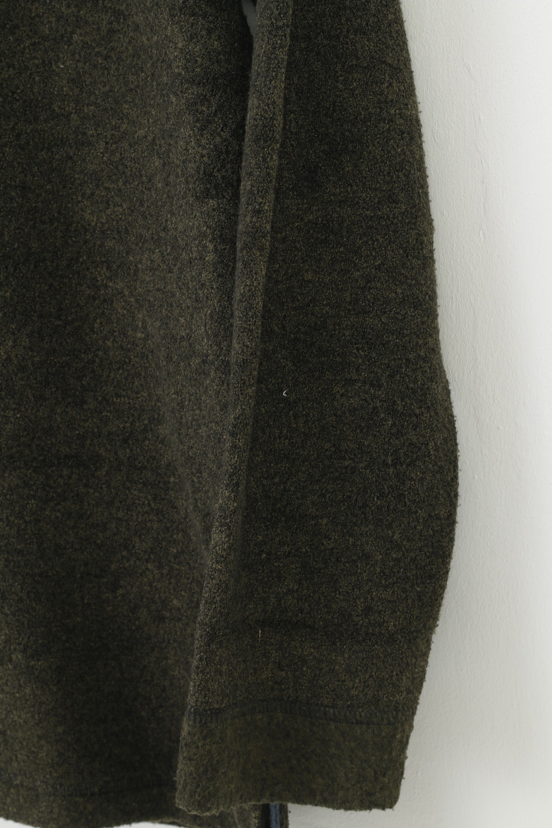 Solola Paris donna M in pile verde collo alto maglione vintage