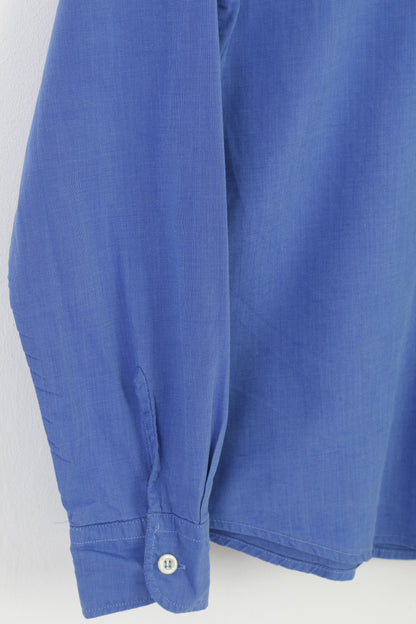 United Colors Of Benetton Chemise décontractée en coton bleu à manches longues pour femme