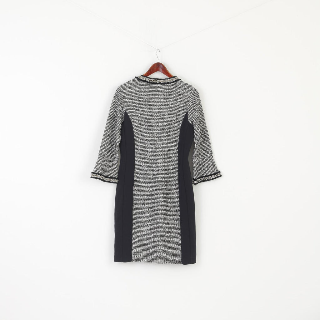 Robe Sportalm Kitzbühel 16 Noir Blanc Coton Vintage Stretch Rétro