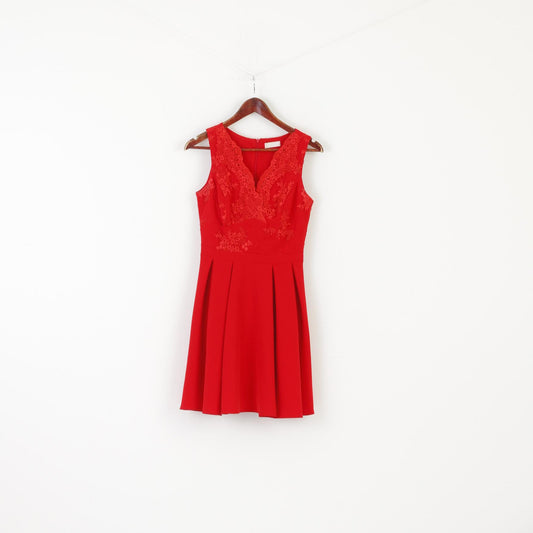 Elizabeth Collection Dress red Cotton Vintage Stretch Retro