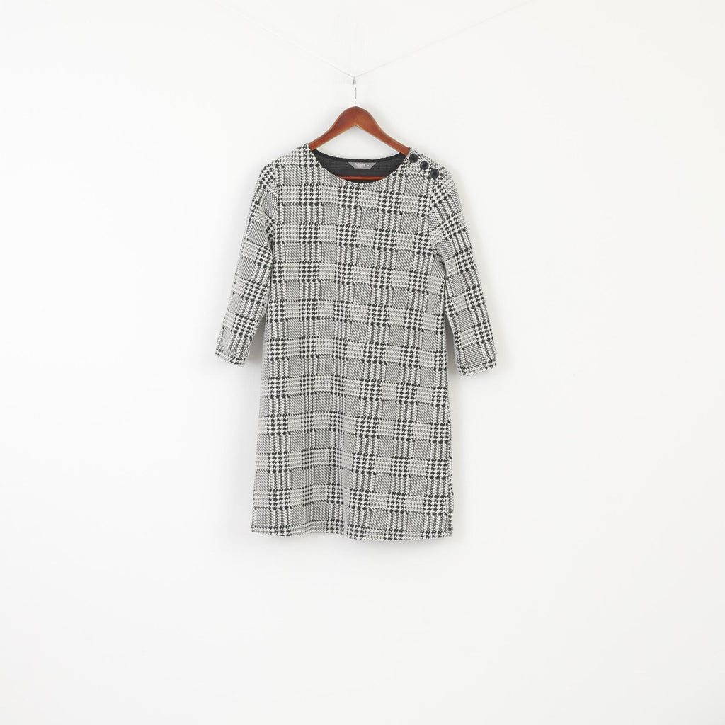 Nutmeg 14 Dress Black White Cotton Vintage Stretch Retro