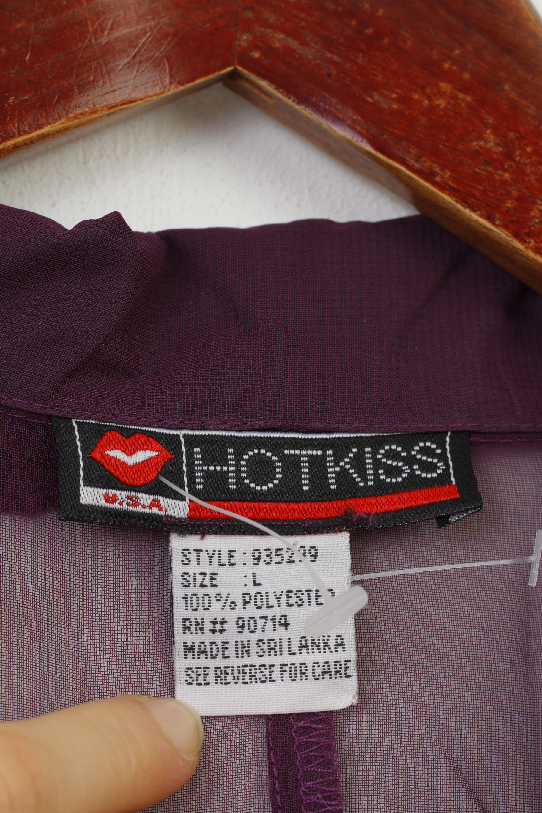 Hotkiss Femmes L Chemise décontractée Bretelles Spaghetti Violet Prune Débardeur 2 Pièces Ensemble Haut Vintage