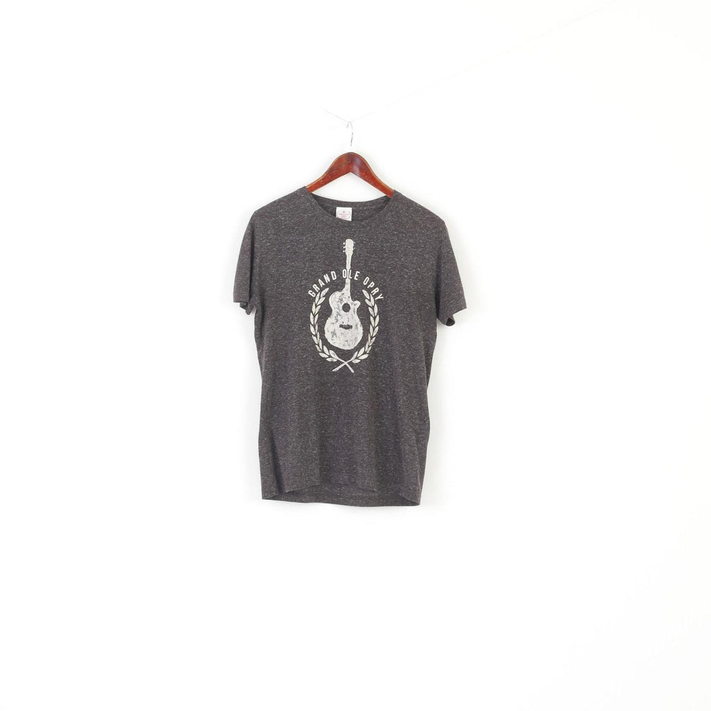 Grandole Nashville L Women T-Shirt Grey Cotton Graphic Grand Ole Opry Top
