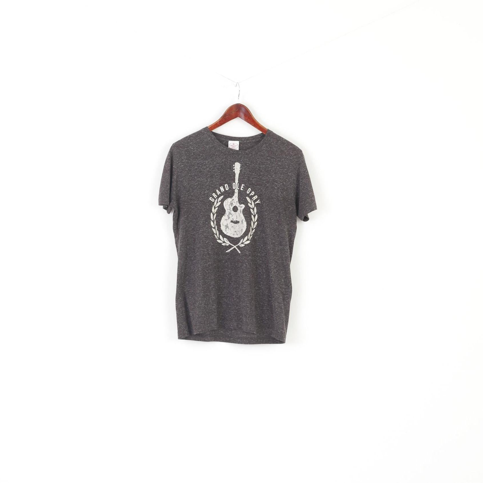 Grandole Nashville L Women T-Shirt Grey Cotton Graphic Grand Ole Opry Top