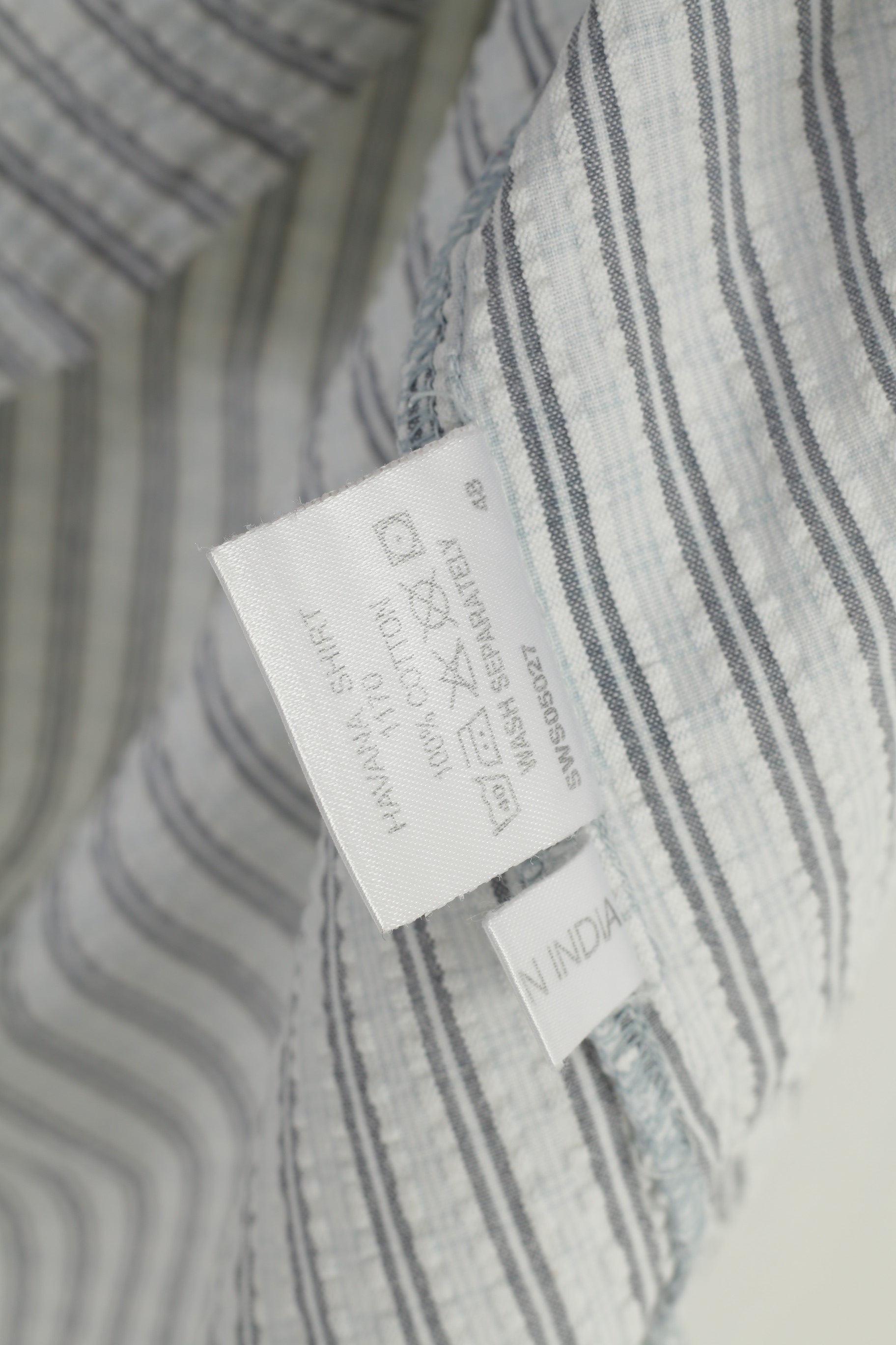 Sprayway Camicia casual da uomo L Top da escursionismo con colletto a maniche corte in cotone grigio chiaro a righe