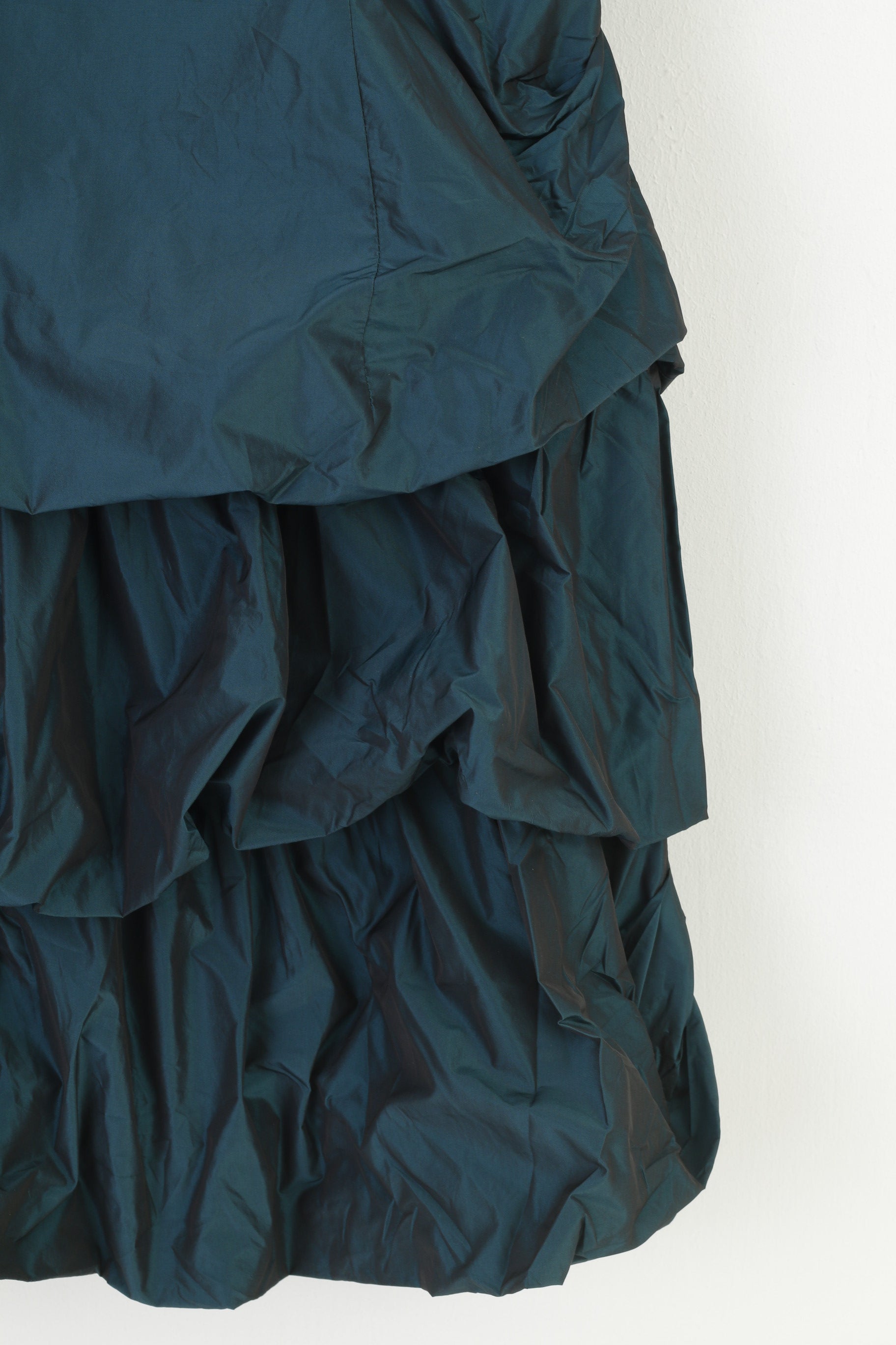 Marie Blanc Femmes 12 M Mini Robe Bandeau Vert Mer Brillant Volants Élégant Fête Été Vintage