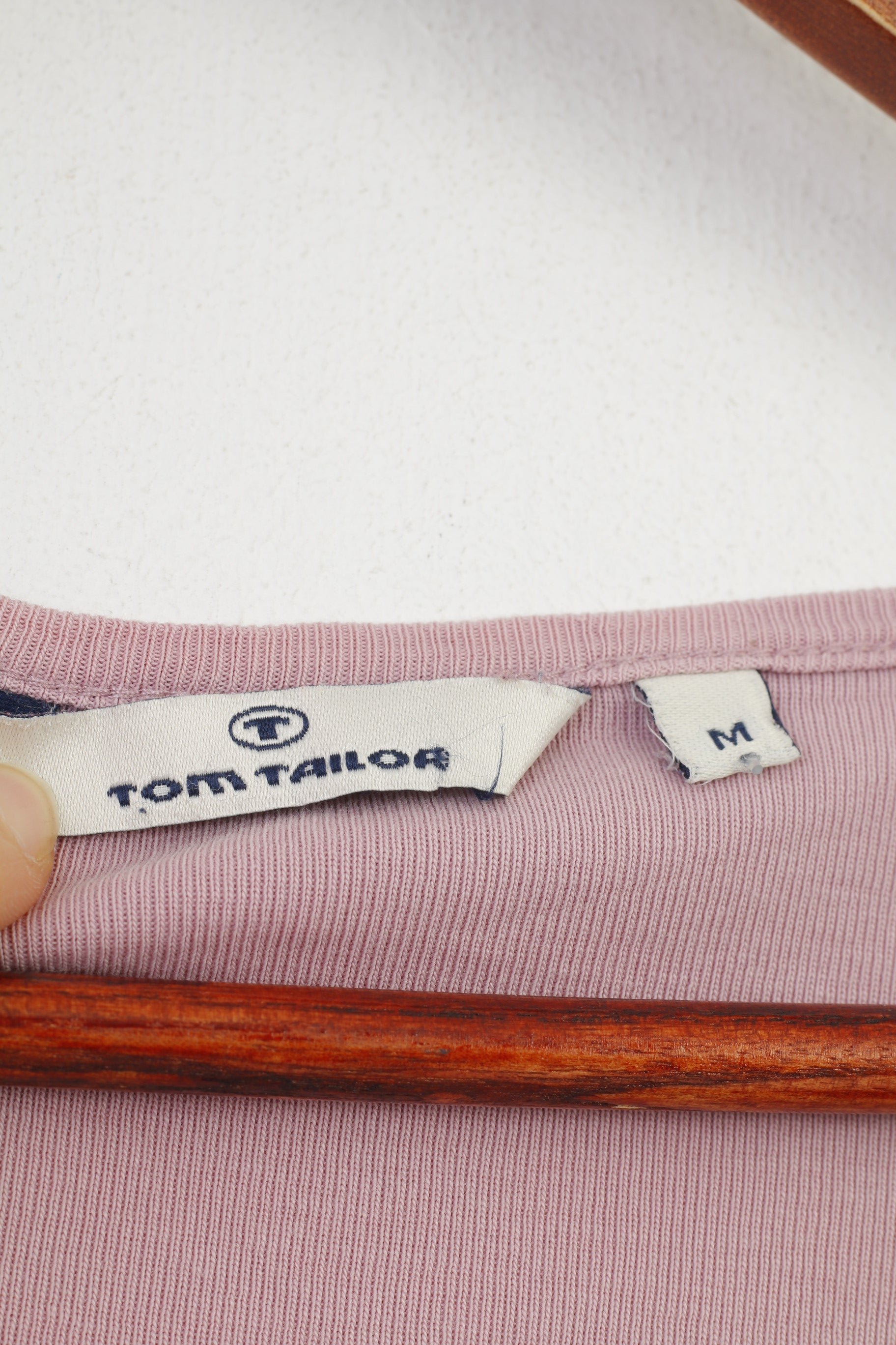 Tom Tailor Femme M Chemise Rose City Glam Haut en coton Manches 7/8 Col rond Haut 