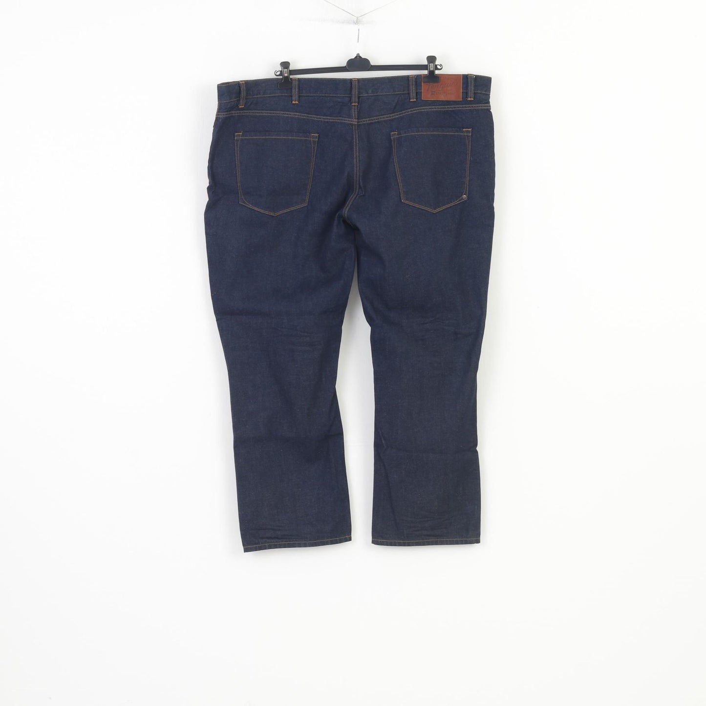 Pantaloni originali Penguin da uomo 52 Jeans in cotone blu scuro Pantaloni vintage di grandi dimensioni in denim