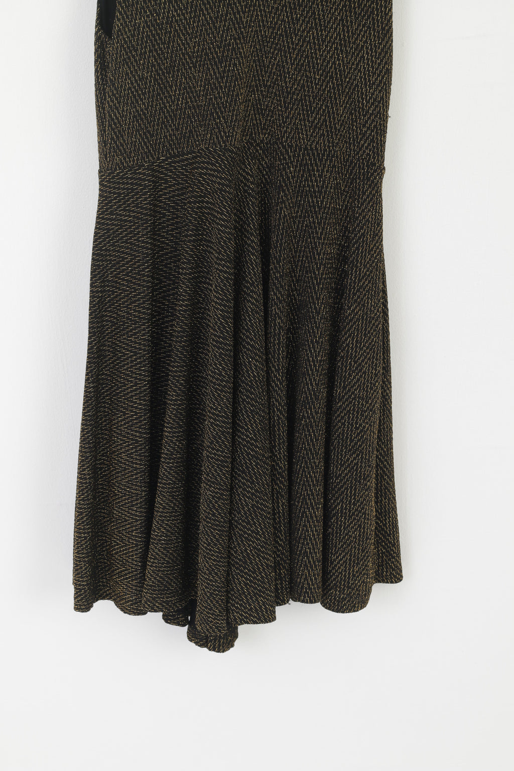 Abito Zebra Donna M Nero Oro Elegante senza maniche 