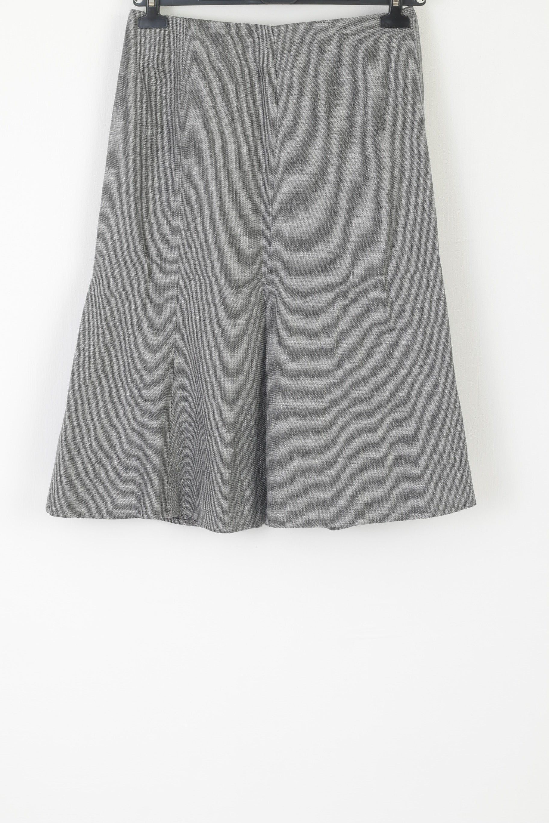 Nouveau Elegance Paris femmes 14 40 M jupe gris lin mélangé Style Vintage une ligne