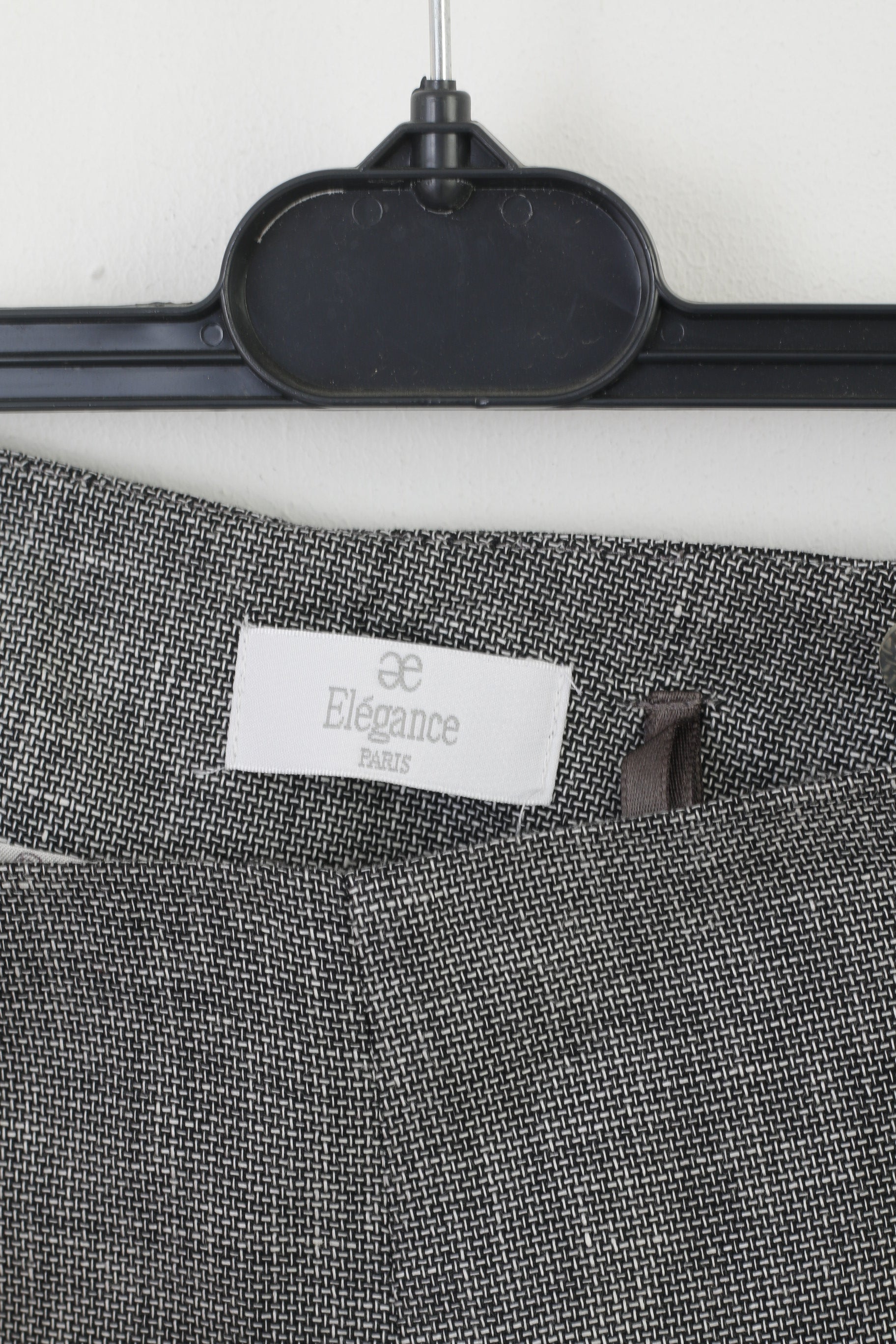 Nouveau Elegance Paris femmes 14 40 M jupe gris lin mélangé Style Vintage une ligne