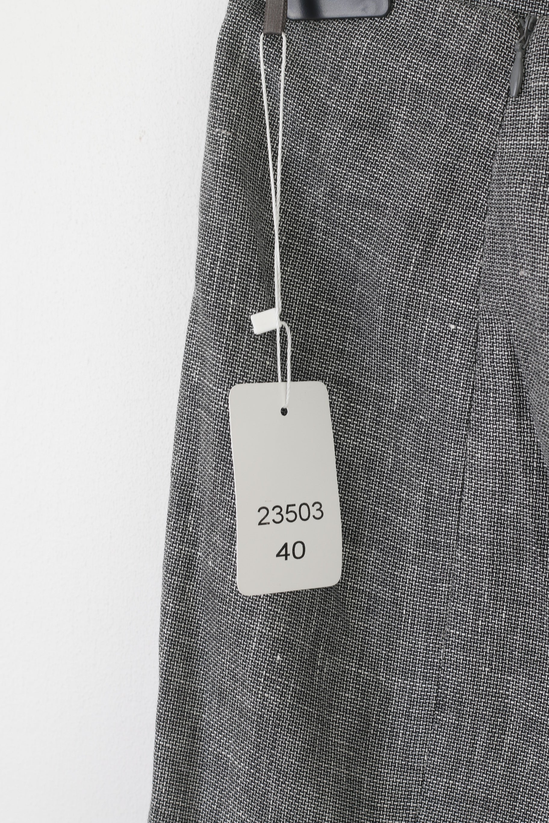 Nouveau Elegance Paris femmes 14 40 M jupe gris lin mélangé Style Vintage une ligne