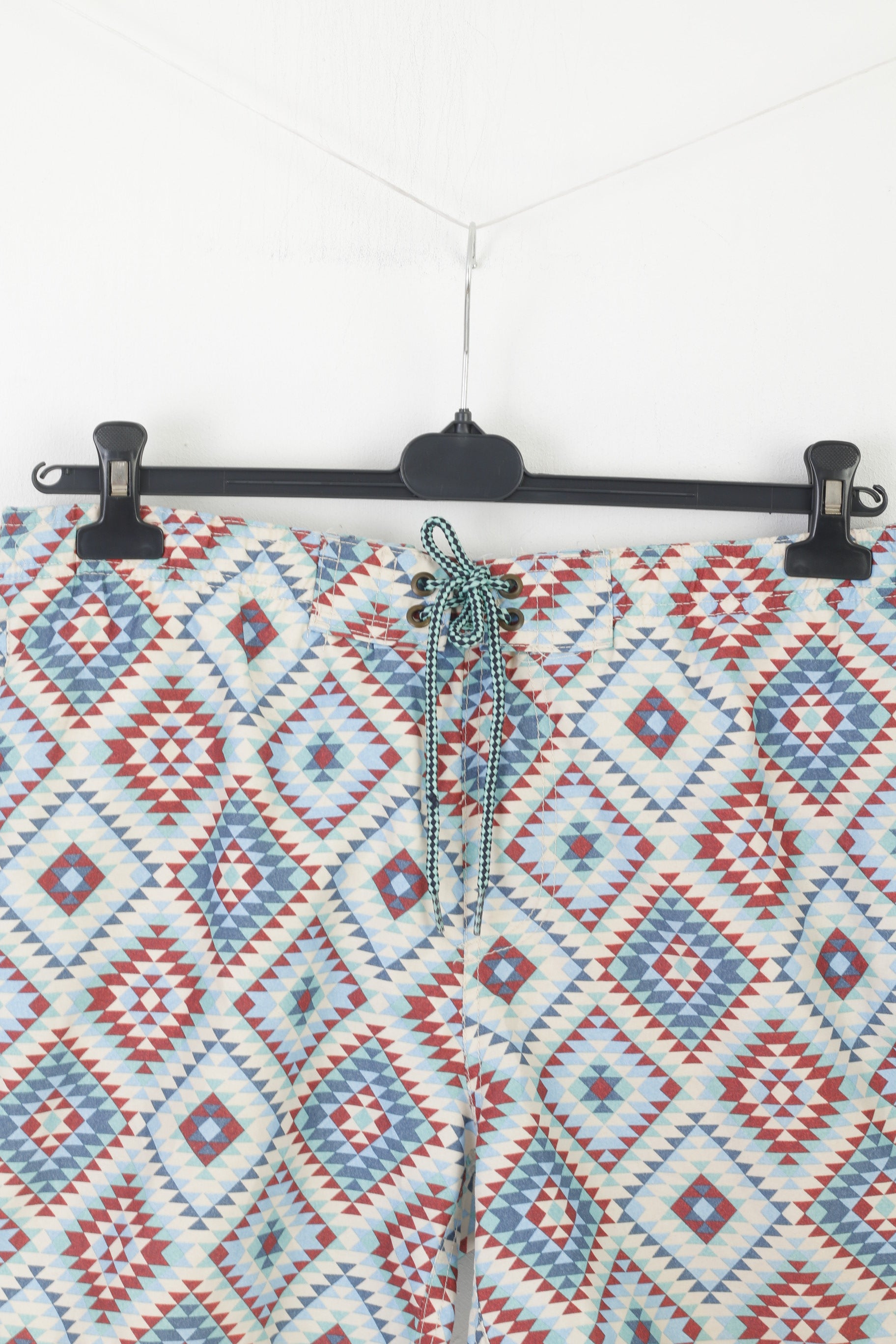 Jeanswear 72D Men XL Shorts Blue Patterns Retro Vintage Summer Pants