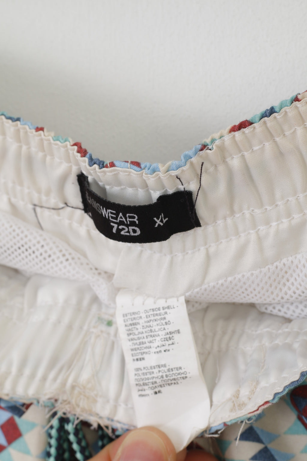 Jeanswear 72D Men XL Shorts Blue Patterns Retro Vintage Summer Pants