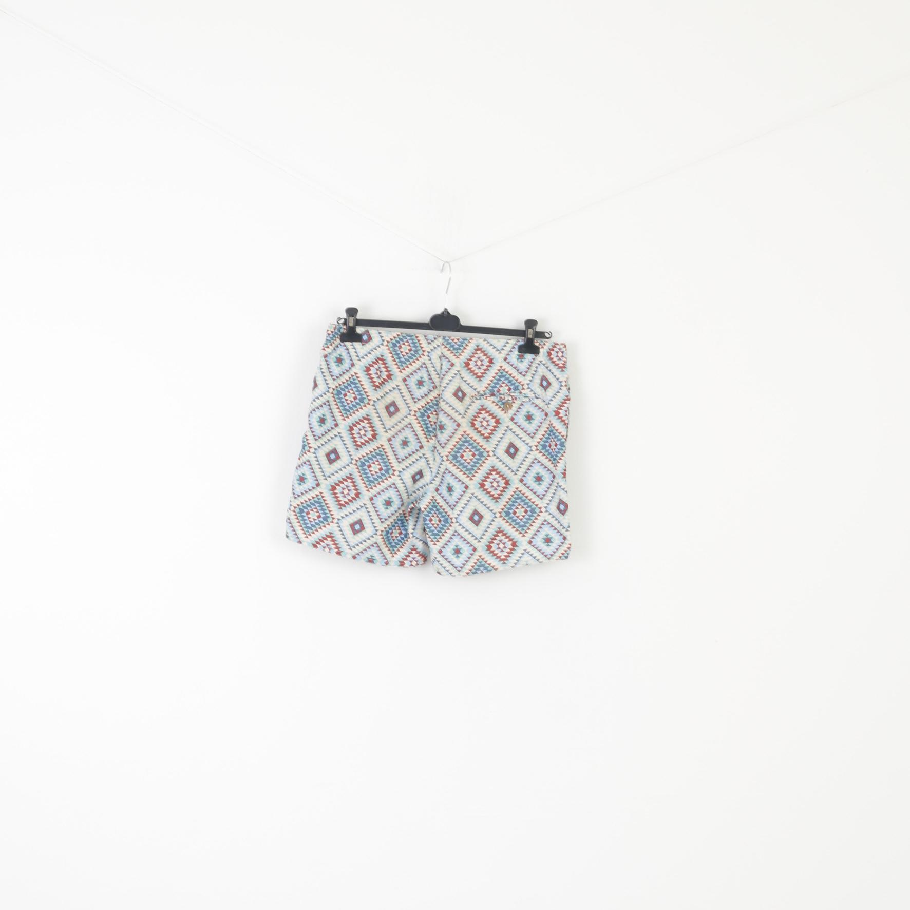 Jeanswear 72D Men XL Shorts Blue Patterns Retro Vintage Summer Pants