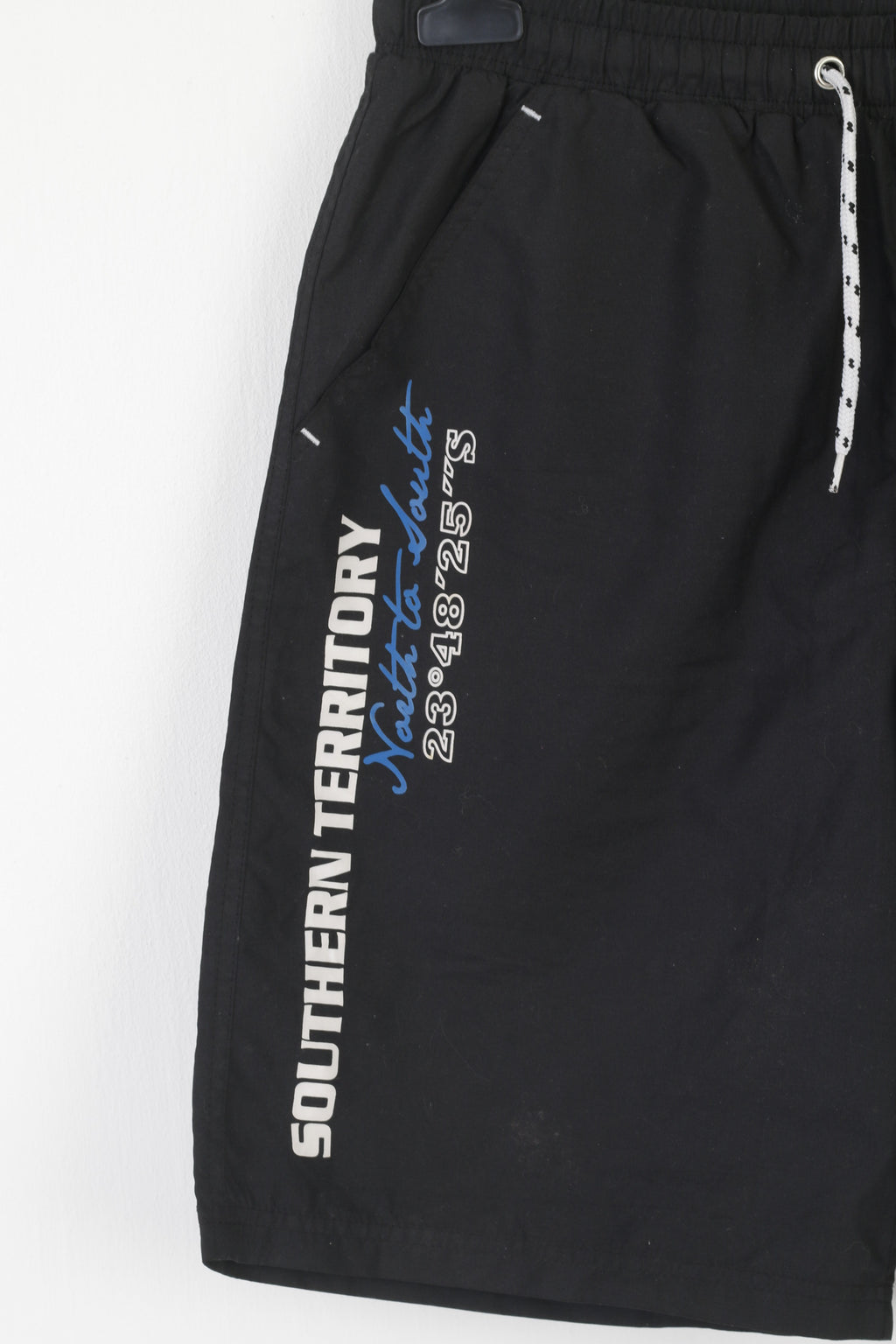 Exploration Men L Shorts Nero Southern Territory Adventures Wait band Bermuda