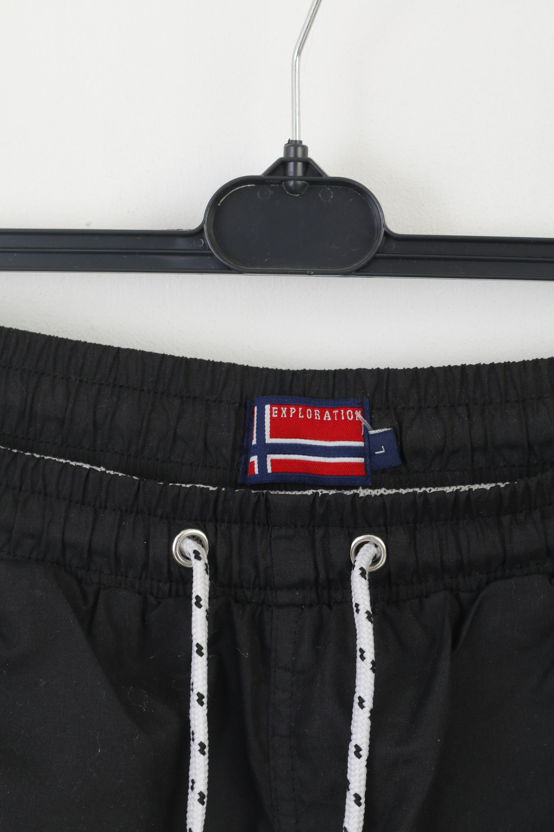 Exploration Men L Shorts Noir Southern Territory Adventures Bande d'attente Bermuda