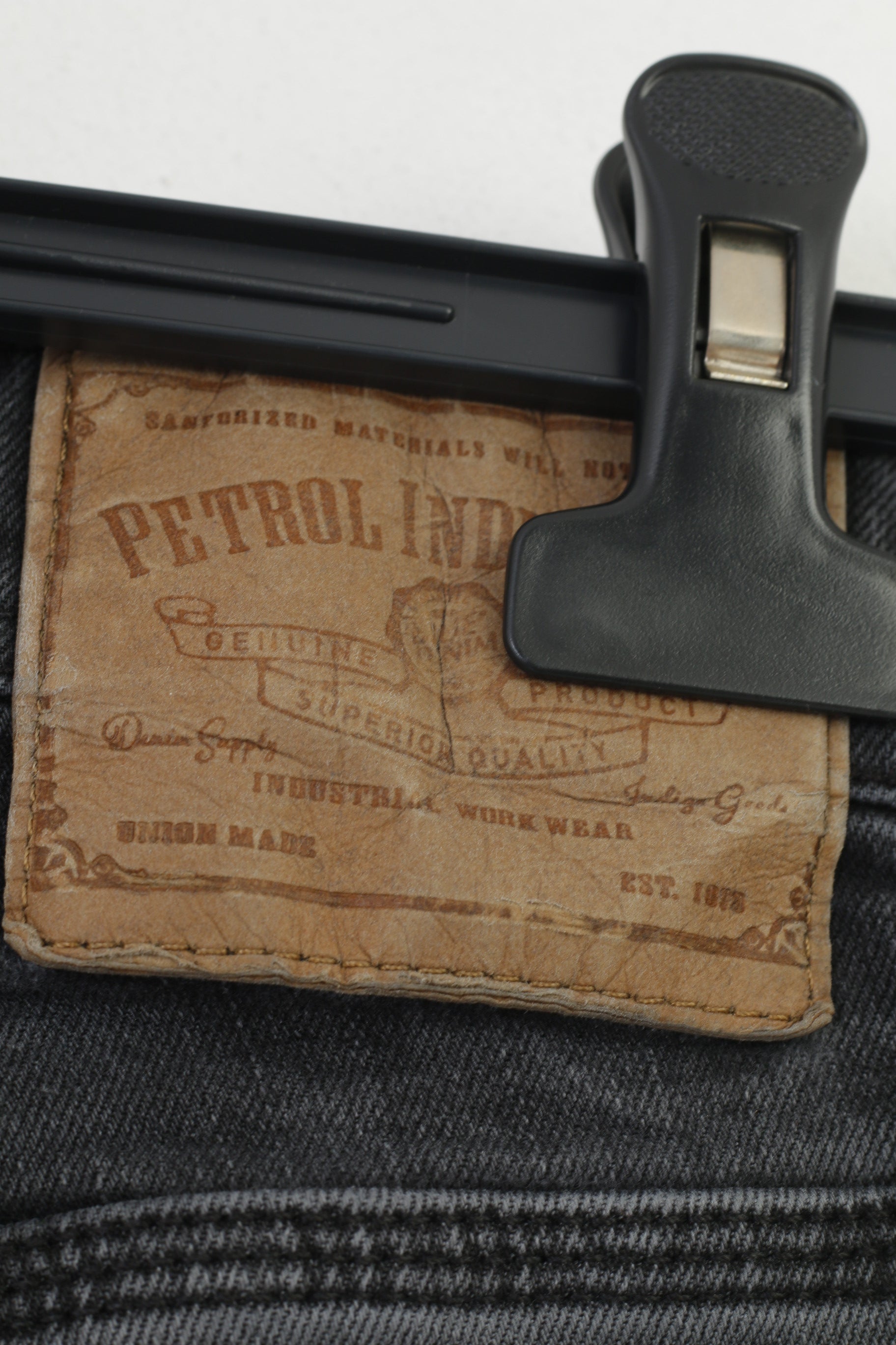 Petrol Industries Women 28 Trousers Charcoal Slim Fit  Cotton Denim Stretch Pants Jeans