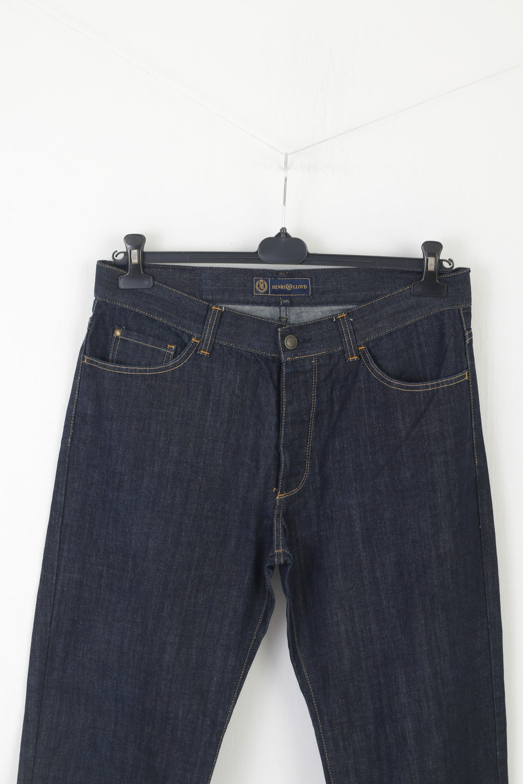 Henri Lloyd Men 34 Jeans Trousers Navy Bridewell Classic Fit Trousers Cotton Elegant Modern Comfort Pants