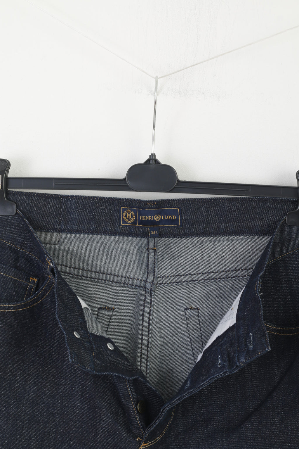 Henri Lloyd Men 34 Jeans Trousers Navy Bridewell Classic Fit Trousers Cotton Elegant Modern Comfort Pants