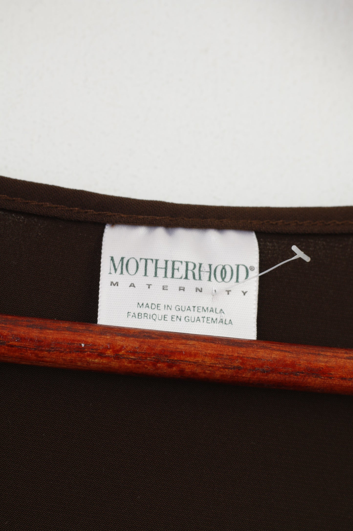 Motherhood Maternity Women M Shirt Brown V Neck Sleeveless Stretch Belt Top