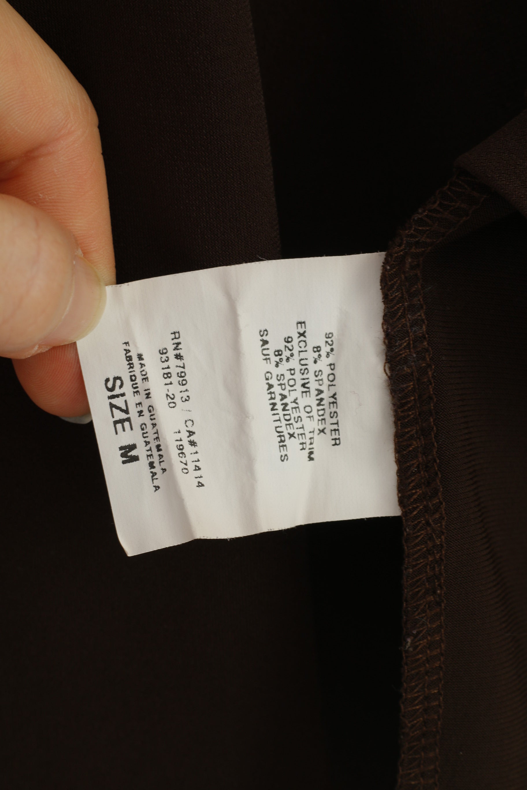 Motherhood Maternity Women M Shirt Brown V Neck Sleeveless Stretch Belt Top