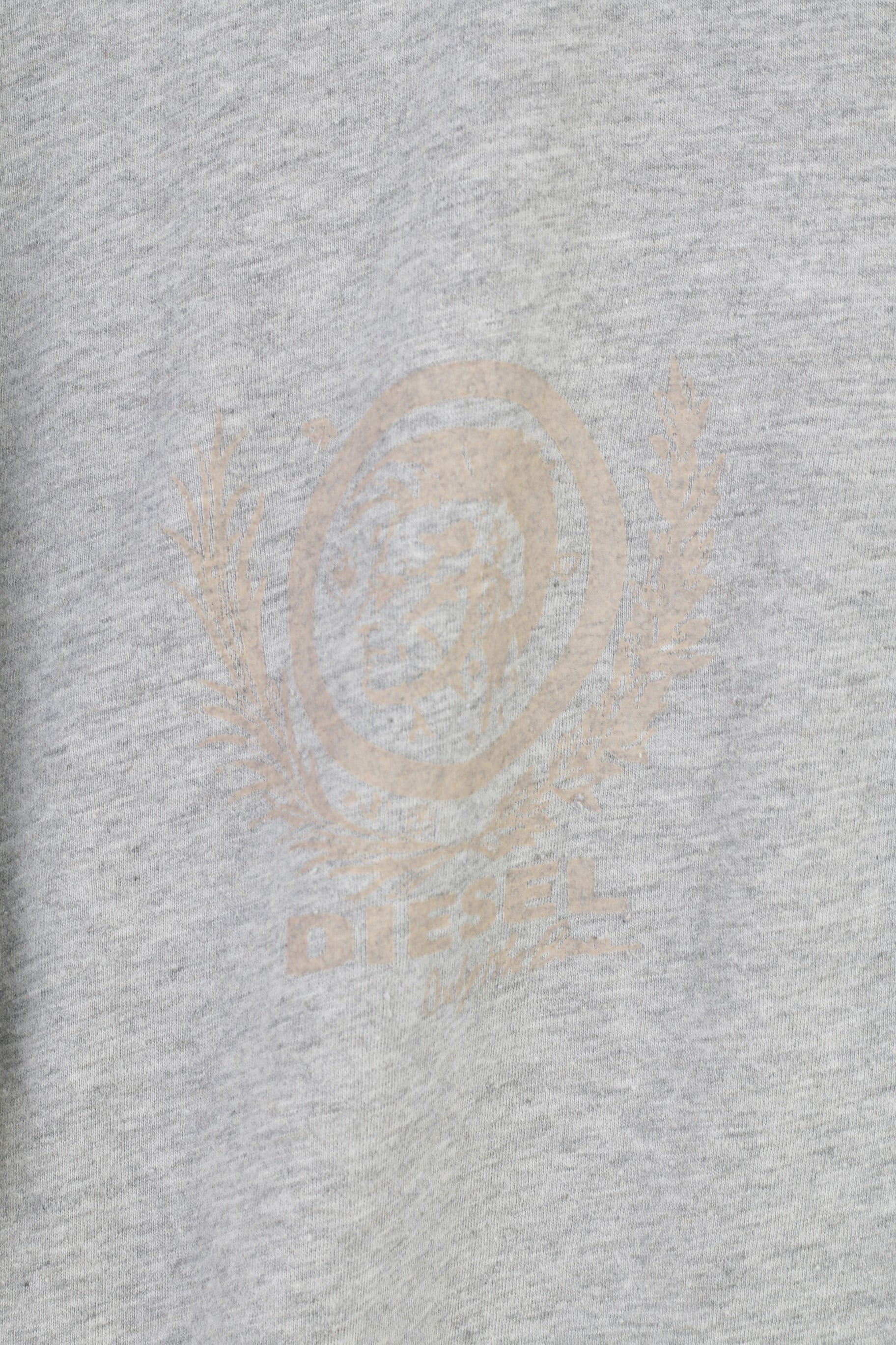 Diesel Men M Polo Shirt Grey Slim Cotton Detailed Buttons Collar Vintage Sportswear Top