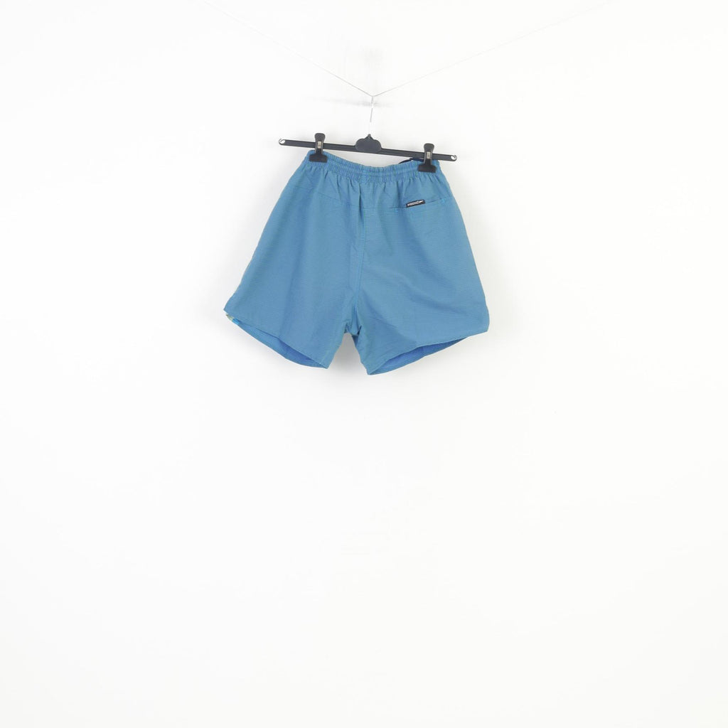 Speedo Men M Shorts Bleu À Carreaux Entraînement Sportswear Poches Pantalon