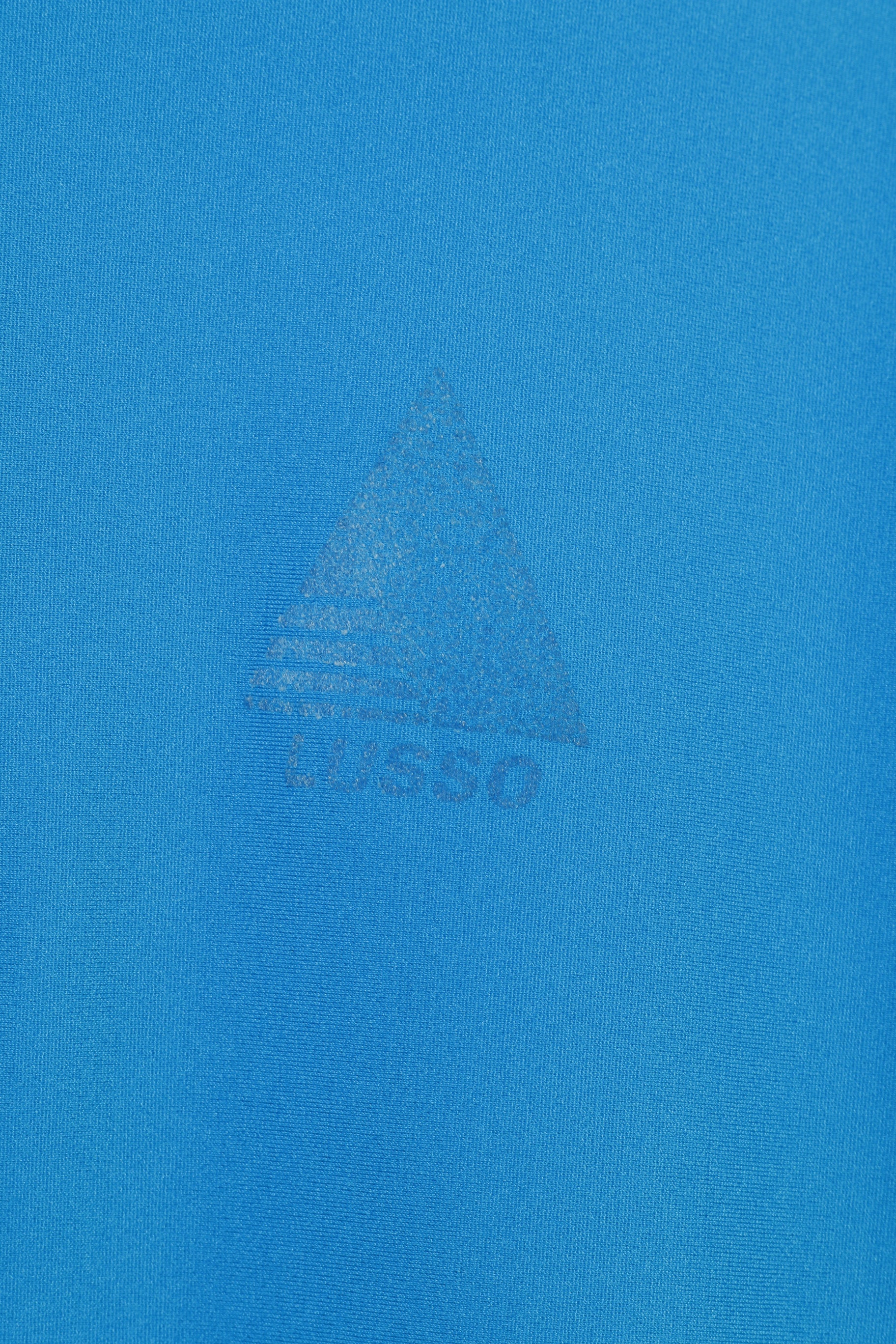 Lusso Men S Cycling Swetashirt Full Zipper Blue Shiny Sportswear Back Pockets  Vintage Top