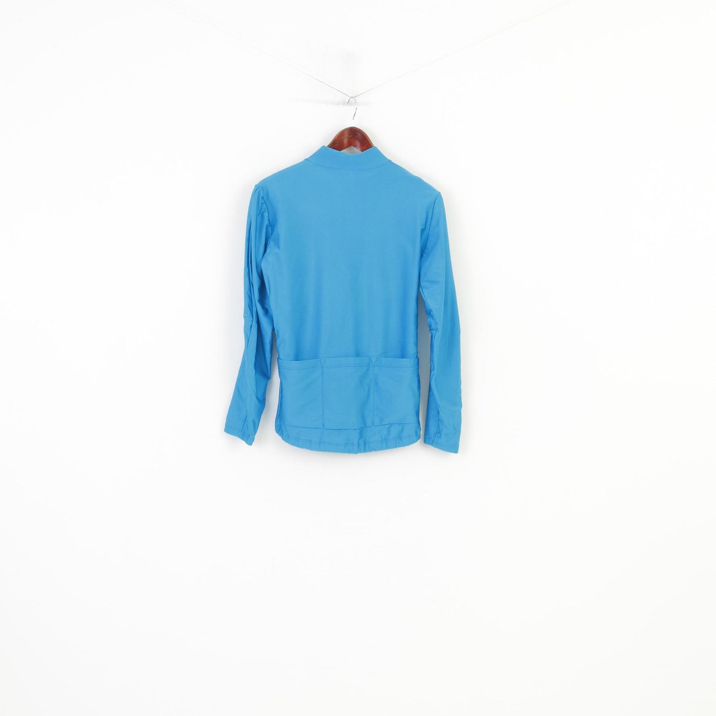 Lusso – maillot de cyclisme pour hommes, fermeture éclair complète, bleu brillant, vêtements de sport, poches arrière, haut Vintage