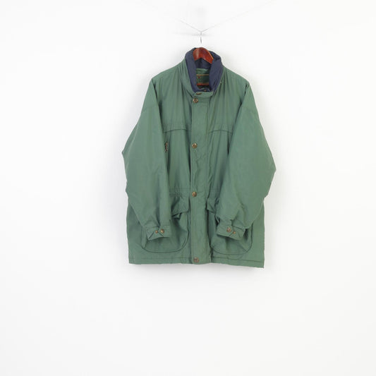 Klepper Men 54 Jacket Green Full Zipper Pockets Nylon Walking Sportswear Vintage Top