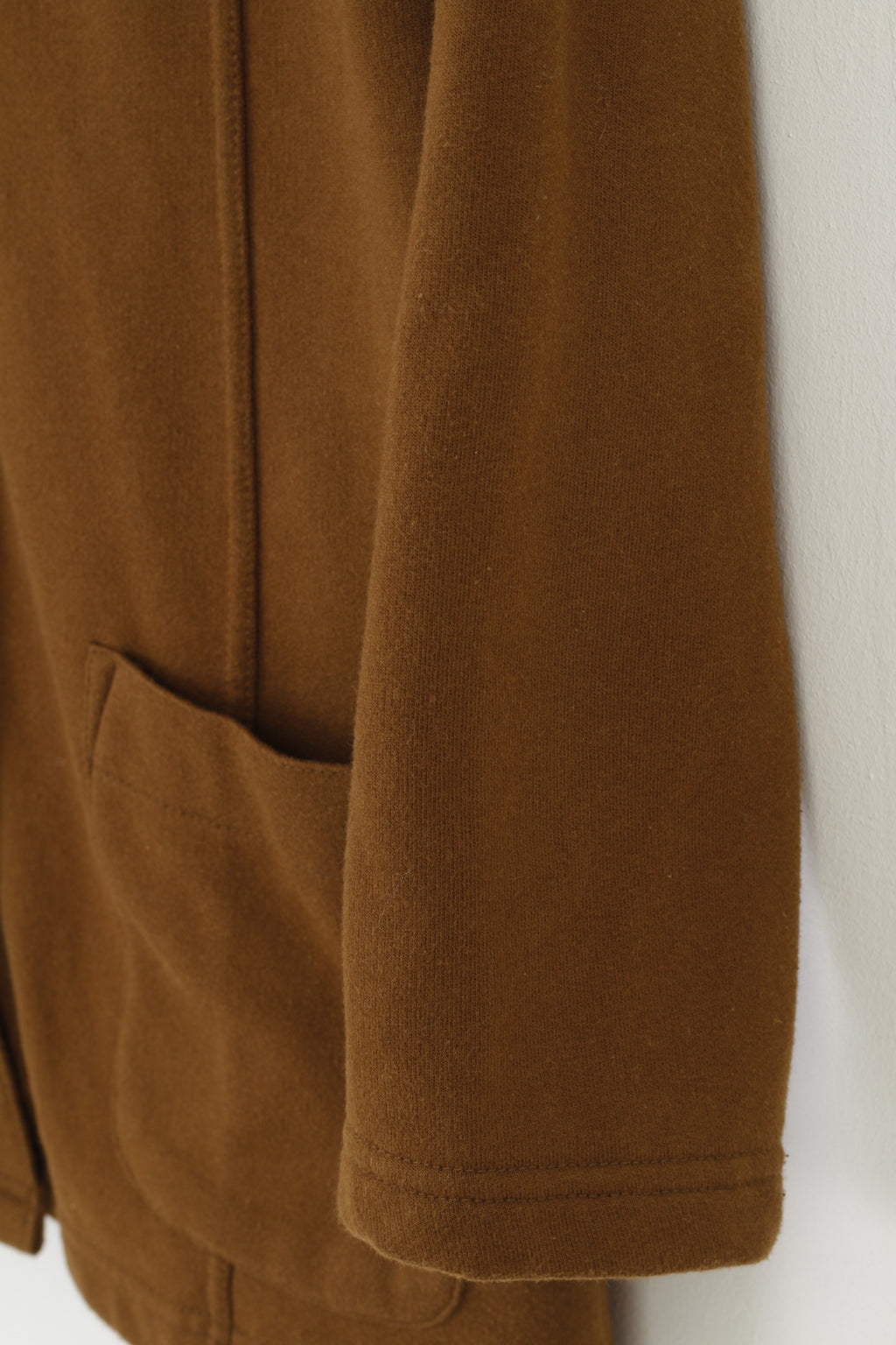 Merona Women S Jacket Brown Padded Snap Bottoms Fur Collar Vintage Cotton Top