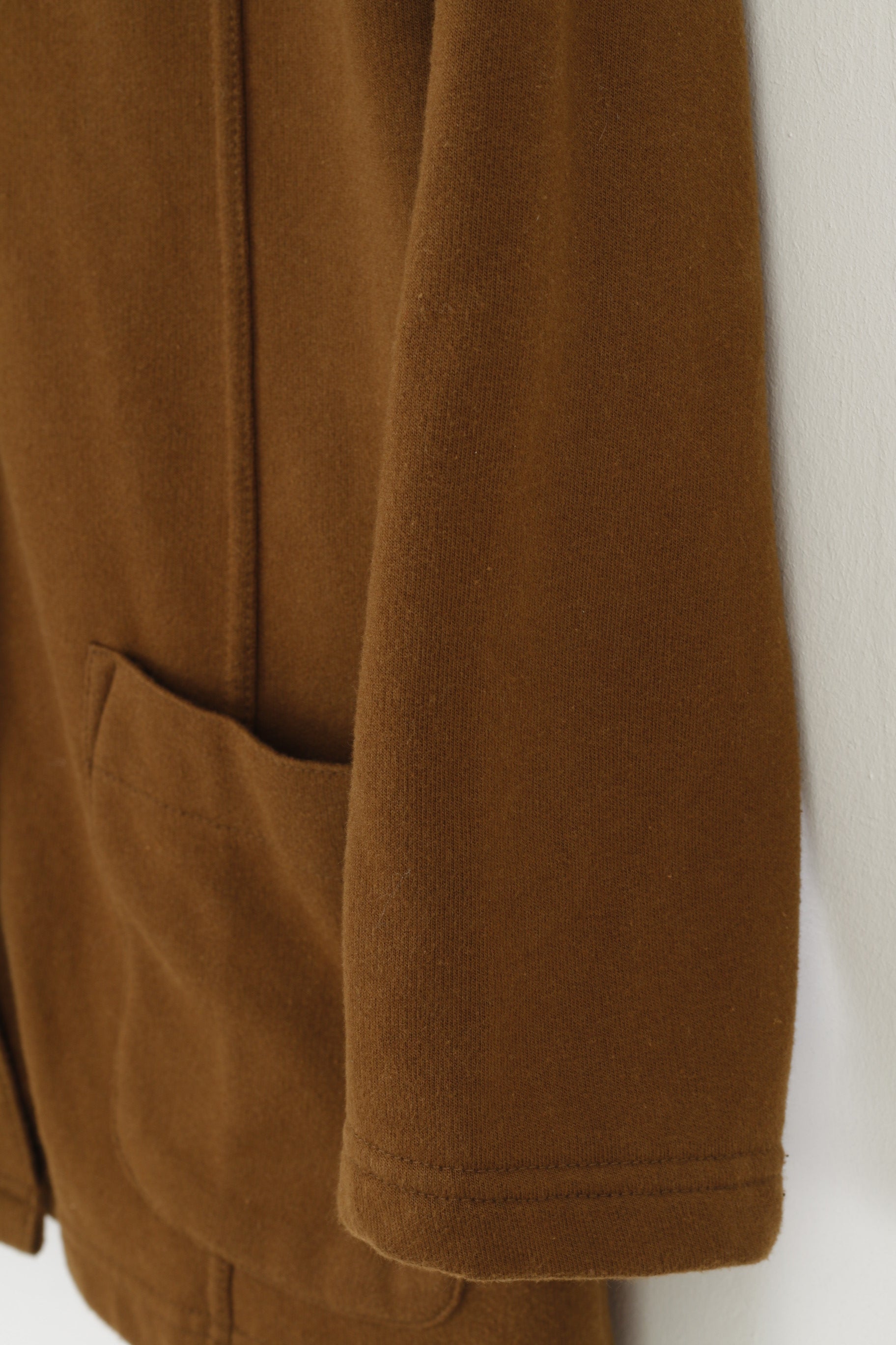 Merona Women S Jacket Brown Padded Snap Bottoms Fur Collar Vintage Cotton Top