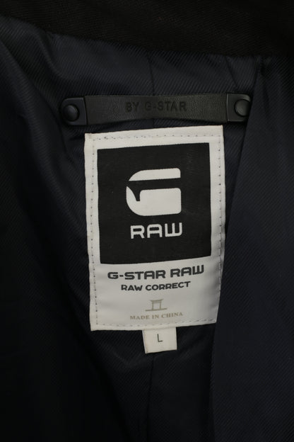 Giacca G-Star Raw da uomo L (M) Top classico in cotone nero con cerniera intera corretto Garber urbano