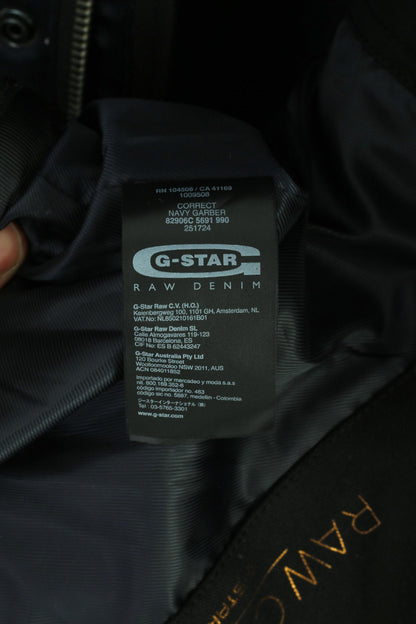 Giacca G-Star Raw da uomo L (M) Top classico in cotone nero con cerniera intera corretto Garber urbano