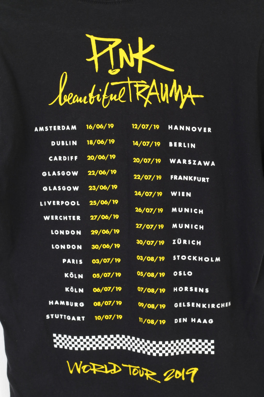 Pink Beautiful Trauma  World Tour Women M Shirt Black Cotton 2019 Music Top